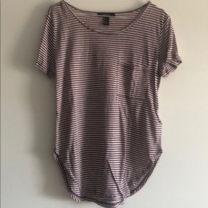 Forever 21 Striped Pocket T-shirt